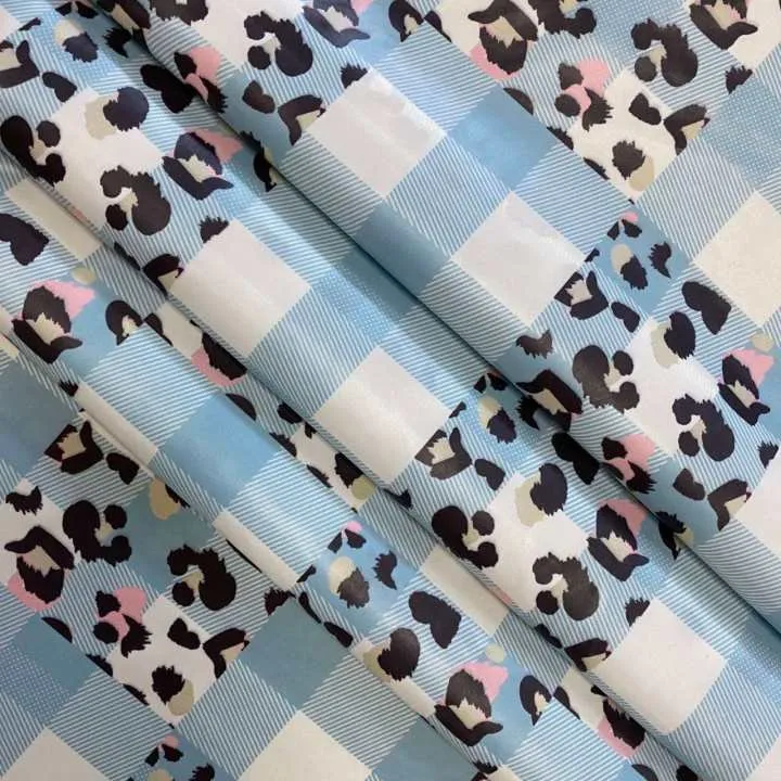 Tafetà de niló estampat d'animals i gelosia