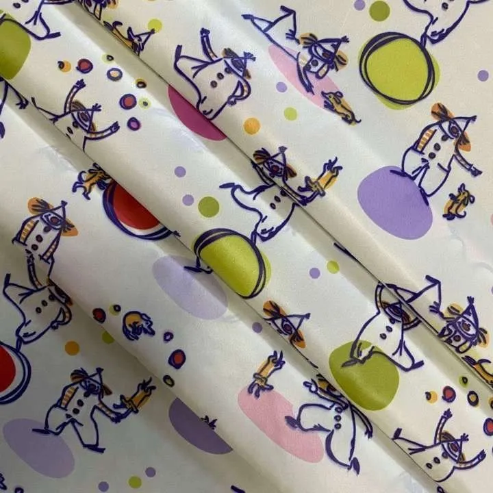 clown print nylon fabric